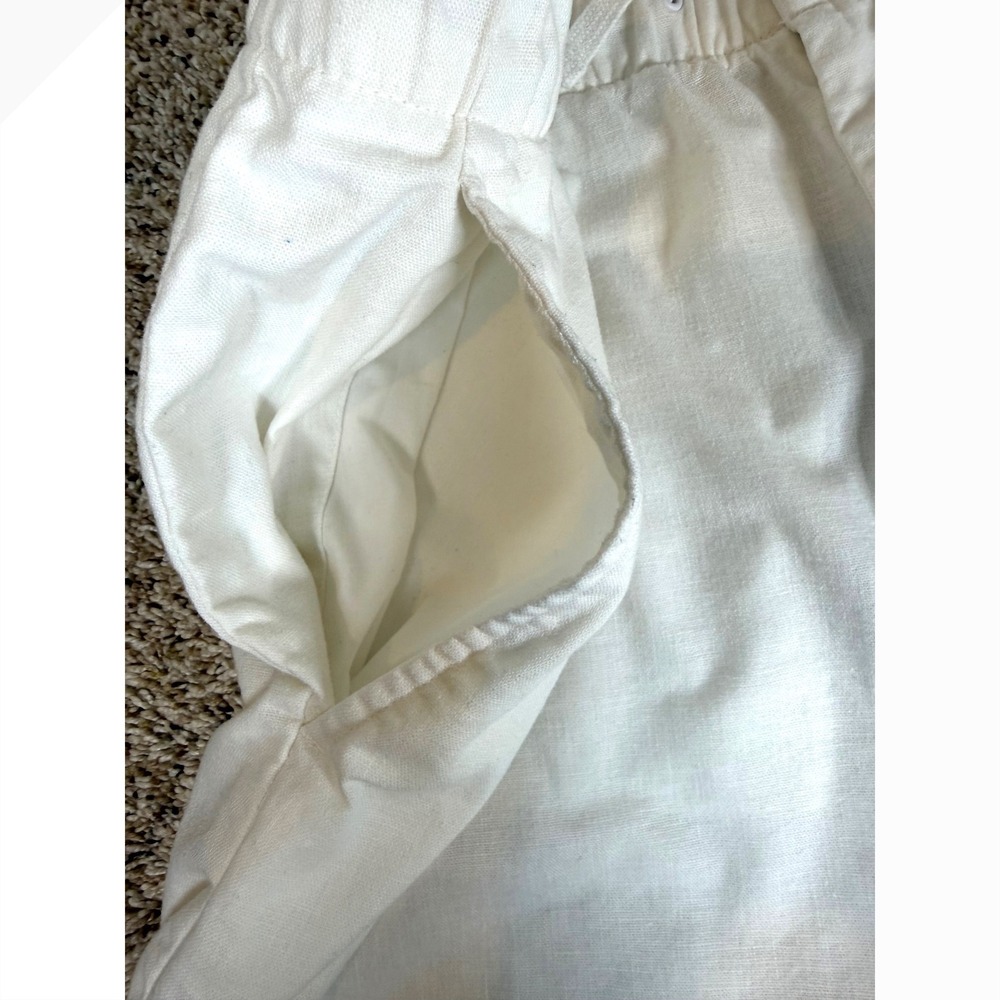 Perry Ellis White Linen Blend Drawstring Shorts Womens XXL Plus Size Casual - Picture 10 of 11